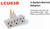 3-outlet swivel adapter